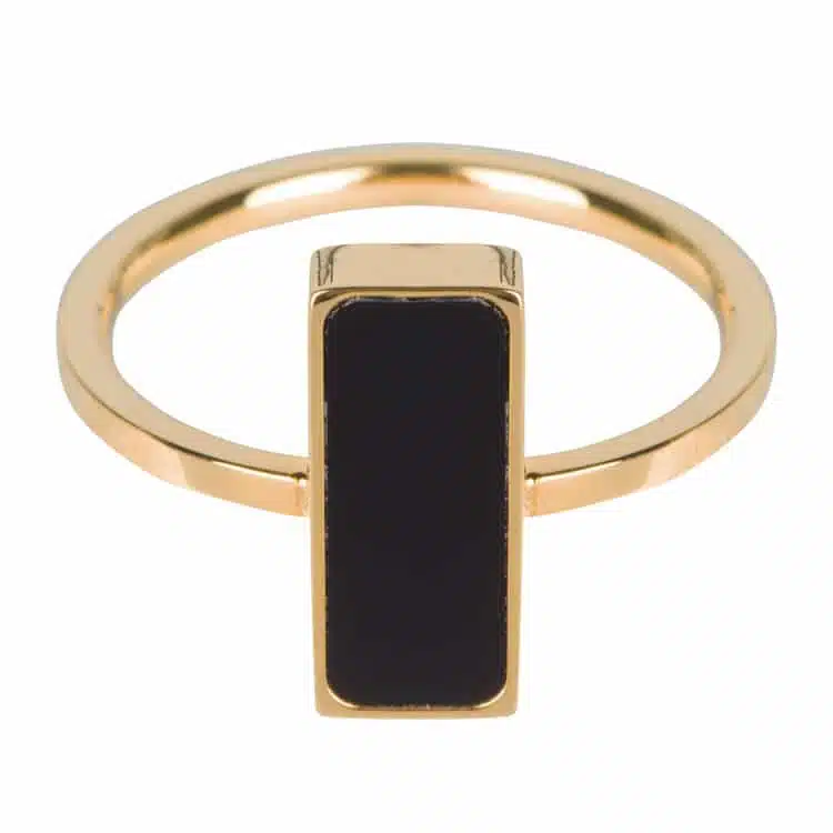 טבעת צ’רמינס זהב, דמויית חותם מלבן שחור